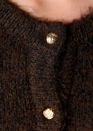 Saggia ls knit cardigan Seal Brown Object 